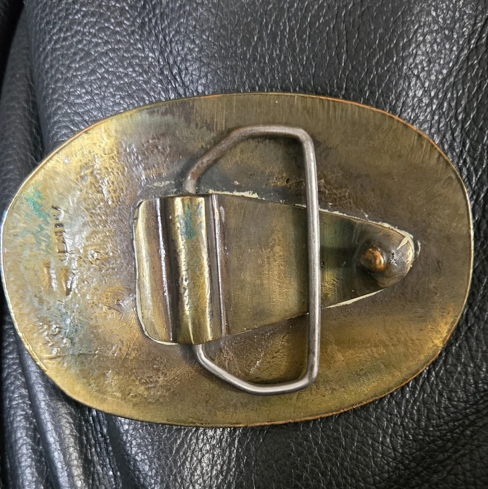 Bronze Solid Artisan Ram Belt Buckle - Picture 5 of 7